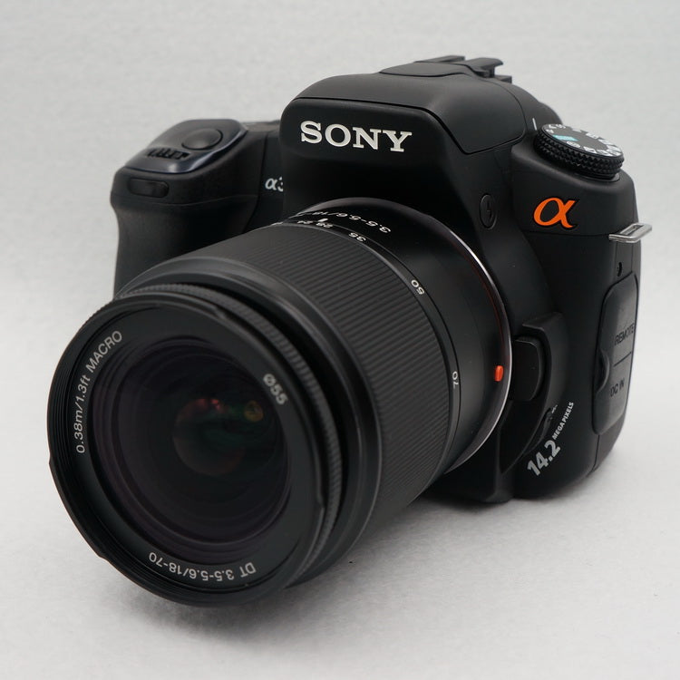 USED Sony Alpha DSLRA350K 14.2MP Digital SLR Camera with Super SteadyShot Image Stabilization DT 18-70mm f/3.5-5.6 Zoom Lens