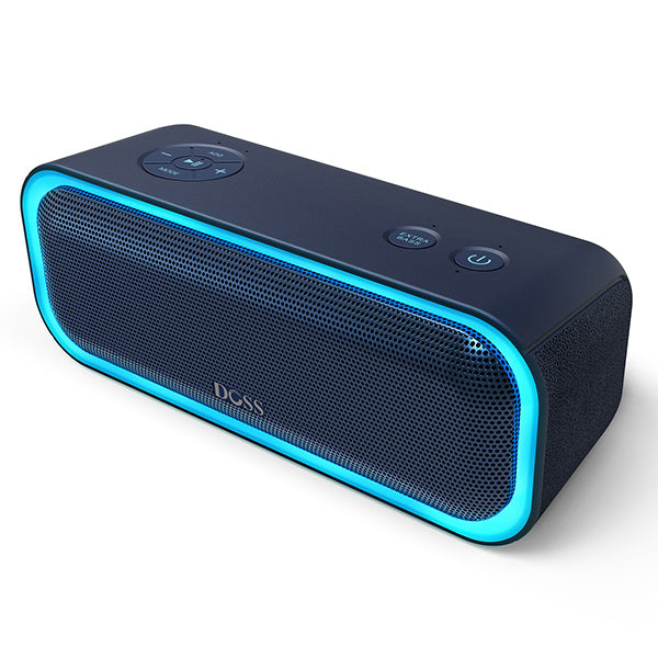 Wireless Bluetooth Speaker with Flashing LED Light and Enhanced Bass