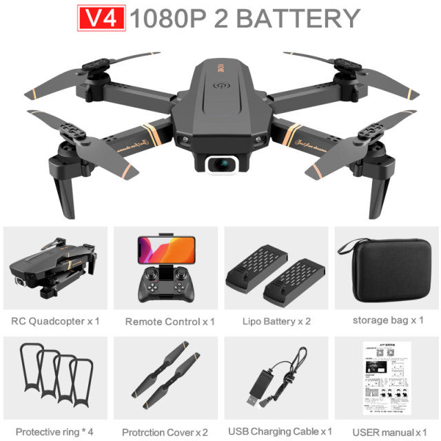 WiFi live video FPV 4K/1080P HD Wide Angle Camera Foldable RC Quadcopter