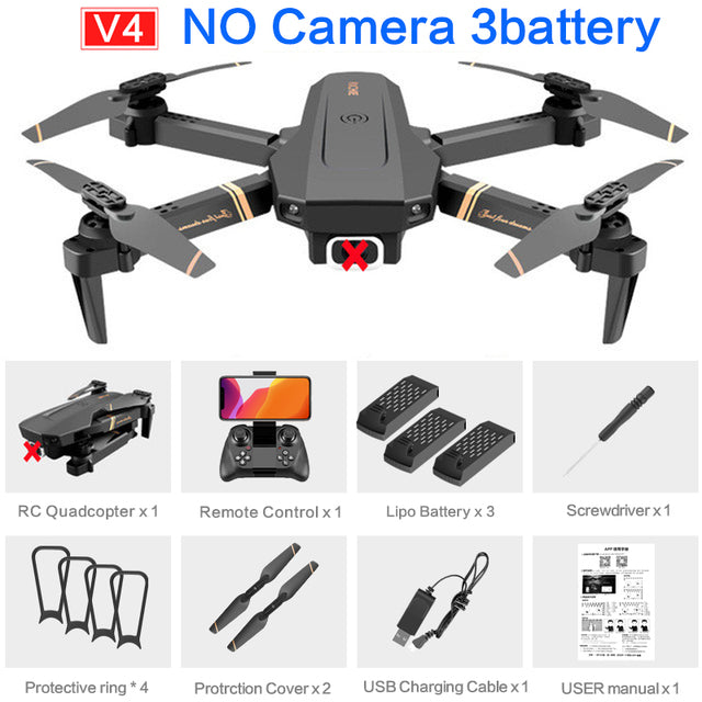 WiFi live video FPV 4K/1080P HD Wide Angle Camera Foldable RC Quadcopter