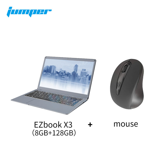 Jumper EZbook X3 Notebook 8 Go 128 Go Écran IPS 13,3 pouces 1920 * 1080 Intel Celeron Quad Core Ultra Slim Win10 Ordinateur portable 2,4G / 5G WiFi